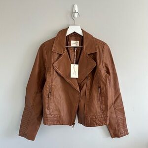 Universal Thread Brown Pleather Jacket Size M NWT